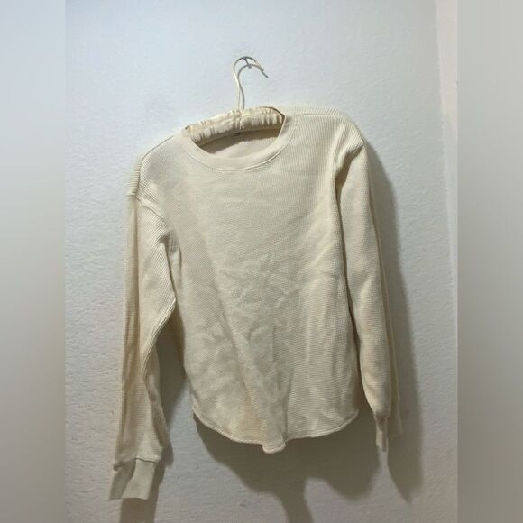 UNIQLO Cream Waffle Knit Long Sleeve XS - Picture 1 of 8